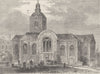 BERMONDSEY. St.Mary Magdalen's church, Bermondsey, 1809. London c1880 print