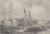DEPTFORD. The Royal dockyard, Deptford, in 1810. London c1880 old print