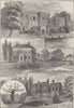 GREENWICH. Houses round Greenwich Park. London c1880 old antique print picture