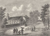 DULWICH. Dulwich College in 1750. London c1880 old antique print picture