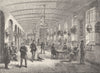 ST.GEORGE’S FIELDS, SOUTHWARK. A ward in Bethlem Hospital. London c1880 print