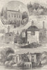 LAMBETH. Old views in Lambeth. London c1880 antique vintage print picture