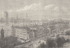 LAMBETH. St. Thomas's Hospital. London c1880 old antique vintage print picture