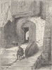 LAMBETH PALACE. Old Whitehall stairs. London c1880 antique print picture