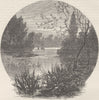 WANDSWORTH. The lake, Battersea Park. London c1880 old antique print picture
