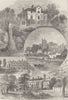 PUTNEY. In and about Putney. London c1880 old antique vintage print picture