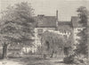 FULHAM. Nell Gwynne's House. London c1880 old antique vintage print picture