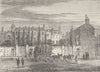 HAMMERSMITH. The nunnery, Hammersmith, in 1800. London c1880 old antique print