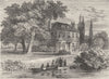 CHISWICK. Corney House, in 1760. London c1880 old antique print picture