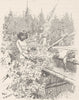 AUSTRALIA. Aborigines. hop-picking 1890 old antique vintage print picture