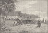 AUSTRALIA. Northern Territory. native Camp 1890 old antique print picture