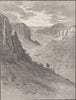 AUSTRALIA. Valley of Grose, Blue Mountains 1890 old antique print picture