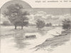AUSTRALIA. . Down the river 1890 old antique vintage print picture