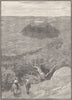 LIVERPOOL RANGE. from Picnic Point, Toowoomba 1890 old antique print picture