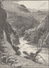 AUSTRALIA. The descent to the Dargo 1890 old antique vintage print picture