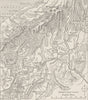 MOUNT COOK. Map. Author's route from Arrow Town 1890 old antique chart
