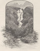 NEW ZEALAND. Mount Cook. Waterfall lake Hayes 1890 old antique print picture
