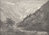 MOUNT COOK. . Ben Ohou Range, Mackenzie Country 1890 old antique print picture
