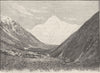 NEW ZEALAND. Mount Cook- 1890 old antique vintage print picture