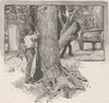 AUSTRALIA. Gum-Tree-Neville-Rolfe. Barking-trees 1890 old antique print