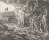 AUSTRALIA. Mount Gambier. Entry to Caves 1890 old antique print picture
