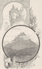 ADELAIDE. . 1 Cathedral rock; 2 Devil's Peak, Quorn 1890 old antique print