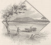 AUSTRALIA. Tasmania. Maria Island, from mainland 1890 old antique print