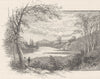 AUSTRALIA. Tasmania. Derwent 1890 old antique vintage print picture