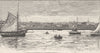 NEW ZEALAND. Auckland. from wharf 1890 old antique vintage print picture