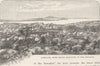 NEW ZEALAND. Auckland. with Mount Rangitoto 1890 old antique print picture