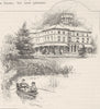 STATELY HOMES. Tasmania. Mona Vale 1890 old antique vintage print picture