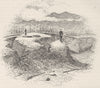 MILITARIA. Maori wars. Gate Pah after fight 1890 old antique print picture