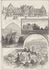 ADELAIDE. Prince Alfred & St Peters Colleges; Uni 1890 old antique print