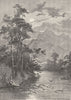 KIMBERLY. Mount St John, from Permanent Brook 1890 old antique print picture