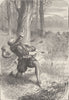 USA. Murder of White's assistant c1880 old antique vintage print picture