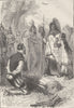 VIRGINIA. Pocahontas saves Capt Smith's Life c1880 old antique print picture