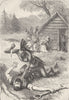 VIRGINIA. Massacre of settlers c1880 old antique vintage print picture