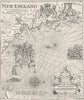 USA. Capt Smith's New England c1880 old antique vintage map plan chart