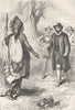 RHODE ISLAND. Narragansett Warrior, Winthrop c1880 old antique print picture