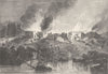 CONNECTICUT. Attack on Pequot Ft c1880 old antique vintage print picture