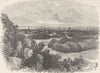 CONNECTICUT. New Haven c1880 old antique vintage print picture