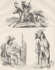 USA. North American Indian types  c1880 old antique vintage print picture