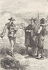 USA. Gorton's landing c1880 old antique vintage print picture