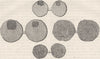 MASSACHUSETTS. Massachusetts coinage c1880 old antique vintage print picture
