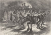 USA. Indian scalp-dance c1880 old antique vintage print picture