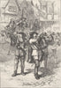 MASSACHUSETTS. James II Proclaimed, Boston c1880 old antique print picture