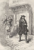 USA. Attack on Capt of Rose c1880 old antique vintage print picture