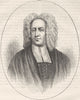 CLERGY. The Rev Cotton Mather c1880 old antique vintage print picture