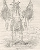 USA. Indian medicine-man  c1880 old antique vintage print picture