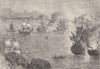 PANAMA. Morgan's defeat of Spanish fleet c1880 old antique print picture